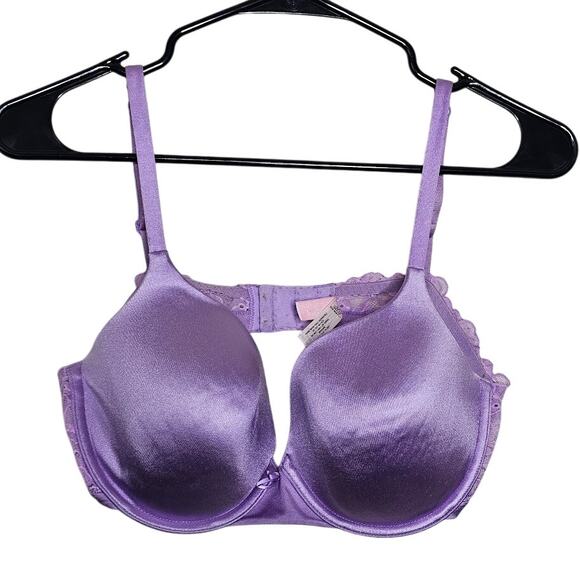 Victoria's secret lacey angels lightly lined demi bra purple size 36D - Picture 1 of 6